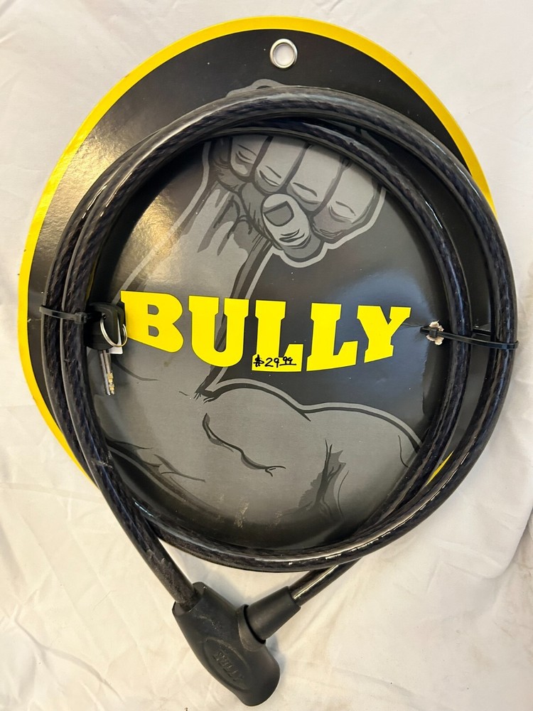 Bully Locks 15MM 6 Ft. With Integrated Cable Lock Motorcycle Security,Black,6 Ft