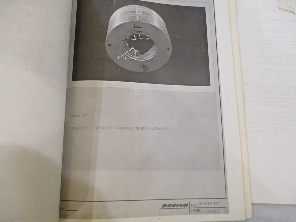 1960s NASA MSFC/BOEING APOLLO/SATURN V ACTUATOR TESTING REPORTS INTERNAL NOTES++