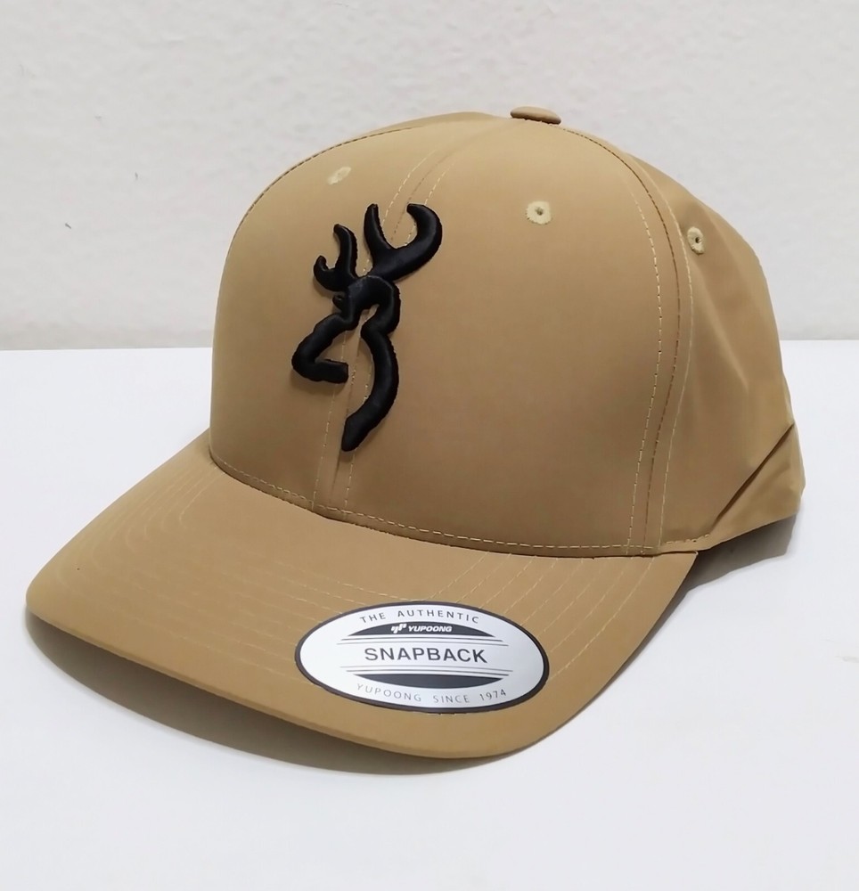 Browning Proof Snap Back Hat Cap Mid Profile Crown Color: Mustard