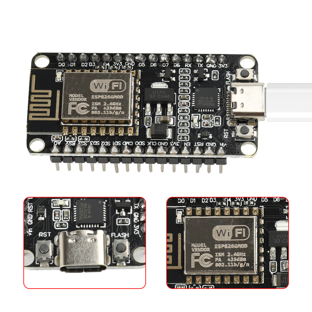 Type-C FT232/CP2102 ESP8266 WiFi NodeMCU Lua V3 Development Board ESP-12E Module