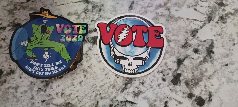 2 Grateful Dead sticker decal 4" x 4" VOTE
