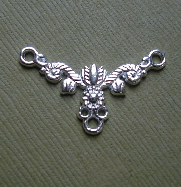 10pcs-Link Connector Bright Silver Plated .