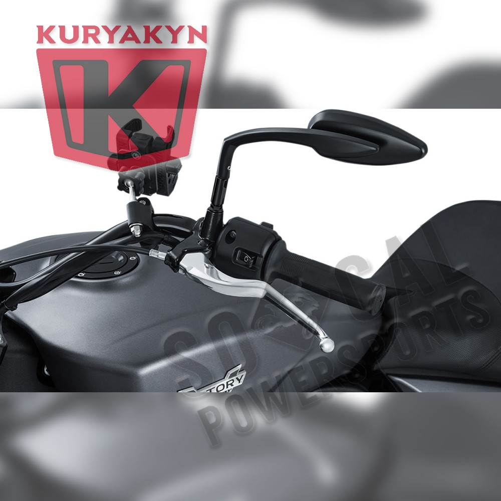 Kuryakyn Raised Mirror Mount Adaptor - Black - 1892