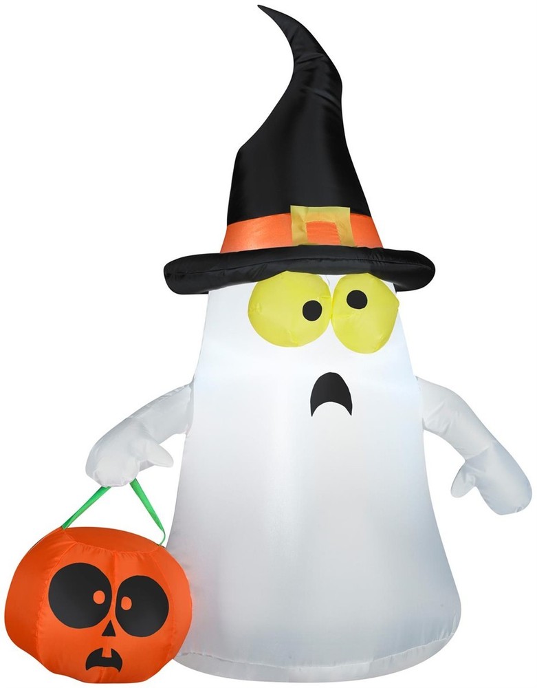 Gemmy Industries - Ghost with Witch Hat Airblown