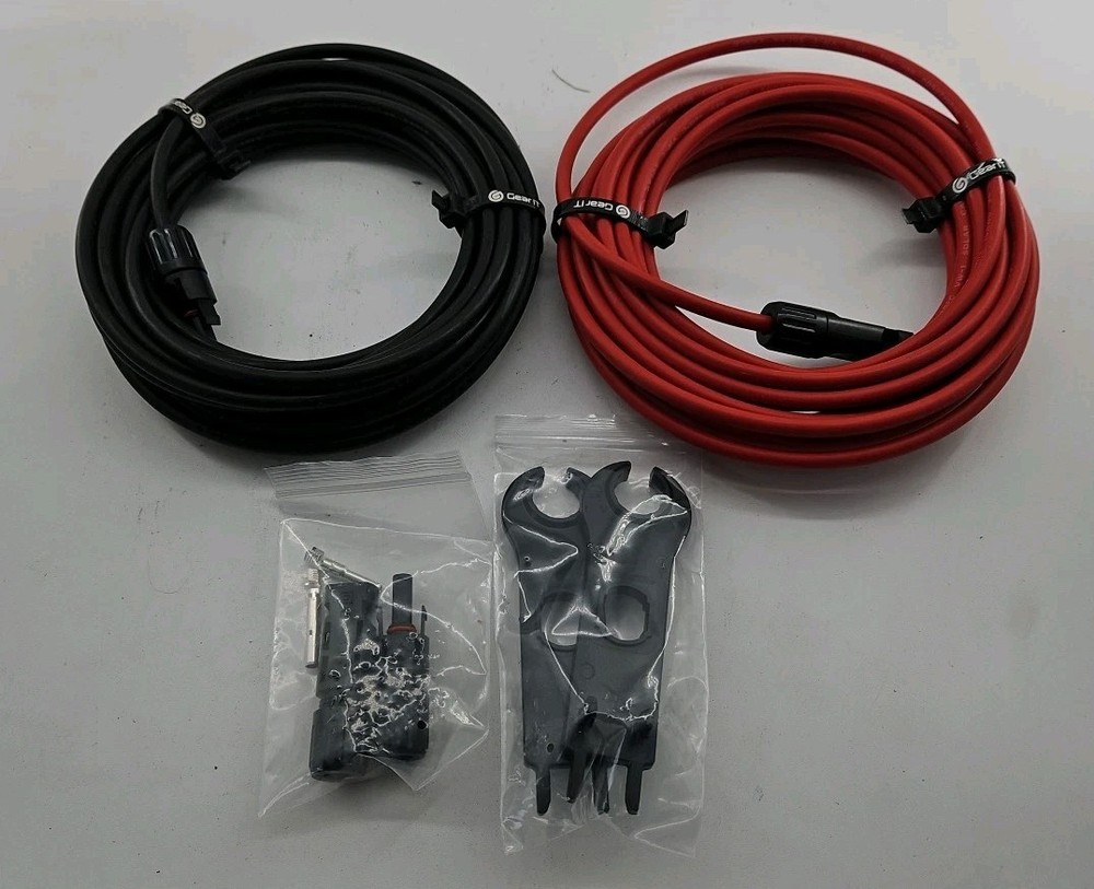 GEARit - GI-SOL-10AWG-BR-25FT - 10 AWG Solar Panel Extension Cable - Red/Black