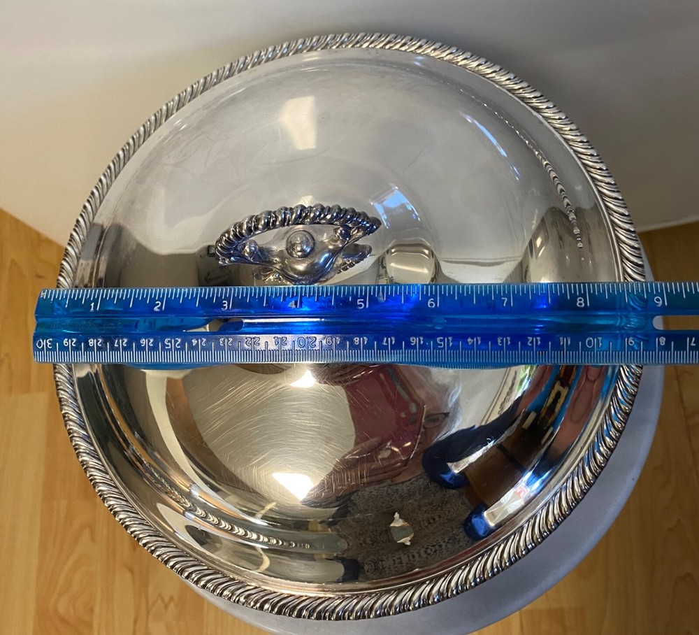 Vintage Silver Plate Lidded Vegetable / Serving Bowl
