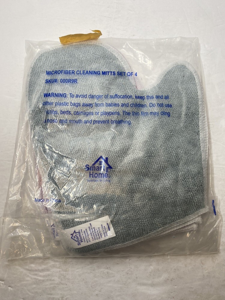 SmartHome Microfiber Cleaning Mitts • Set Of 4