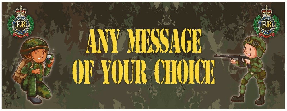 2 PERSONALISED ROYAL ENGINEERS BANNERS - DESIGN 2