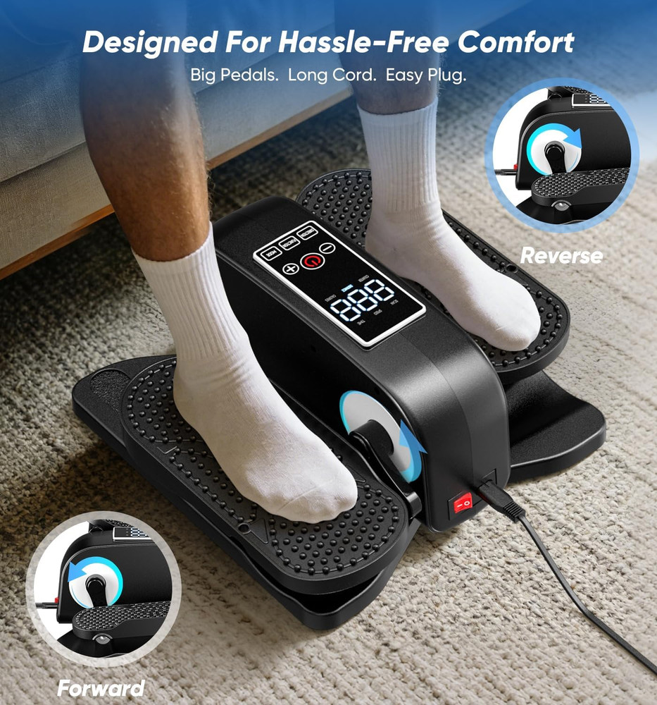 under Desk Elliptical Machine - Quiet Motorized Leg Exerciser with Smart Remote,