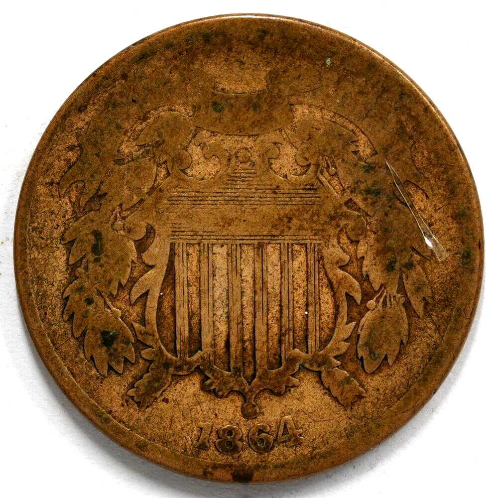 1864 Shield 2 Cent Piece