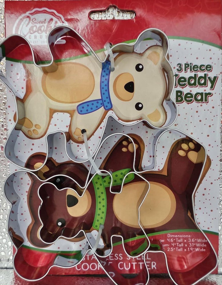 Three Bears Cutter Set 3 Piece Stainless Steel