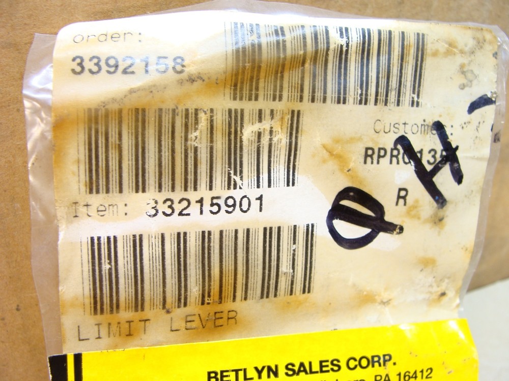 NEW CM BUDGIT hoist 332159 limit lever