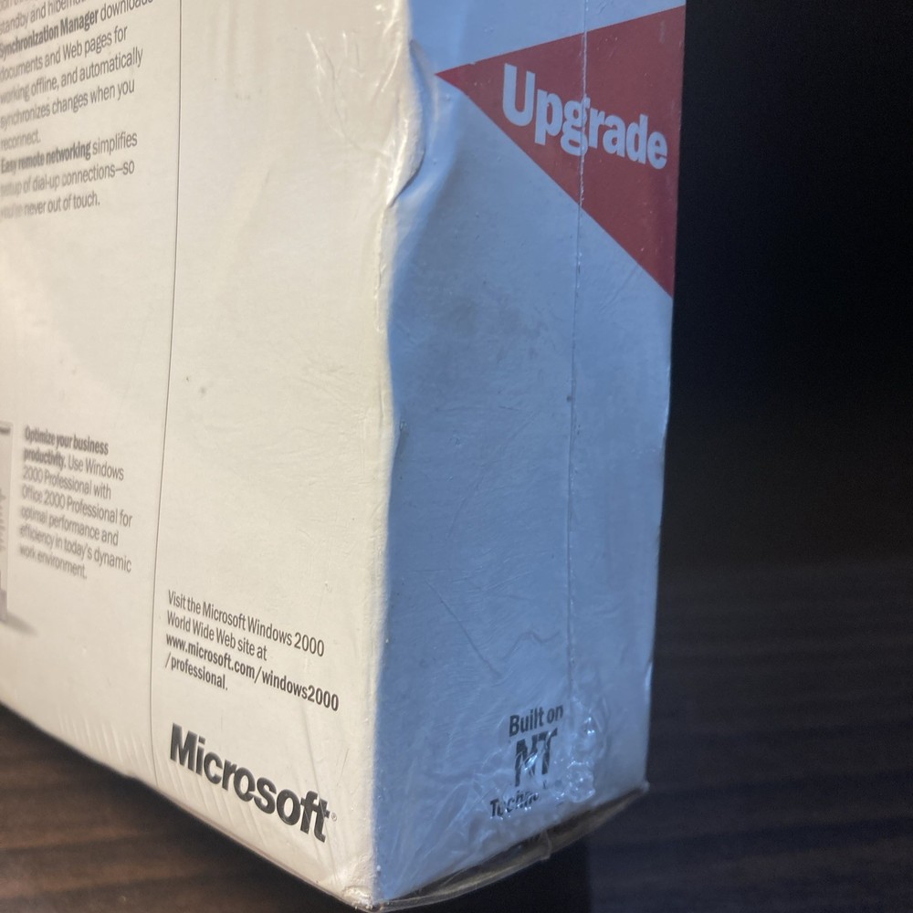 (NEW) Microsoft Windows 2000 Professional Retail Box Sealed (Upgrade Version)