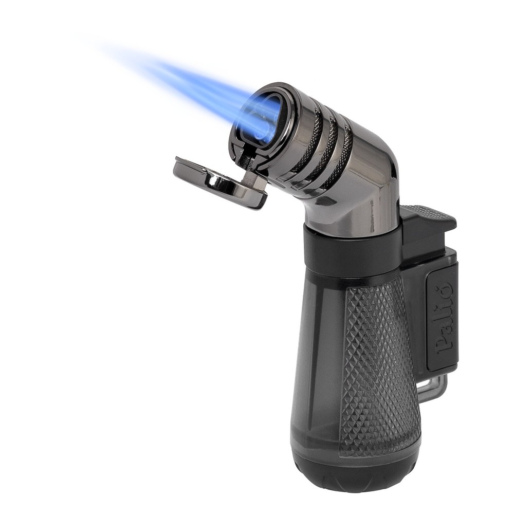 Palio Squadra Angled Triple-jet Flame Lighter, Black
