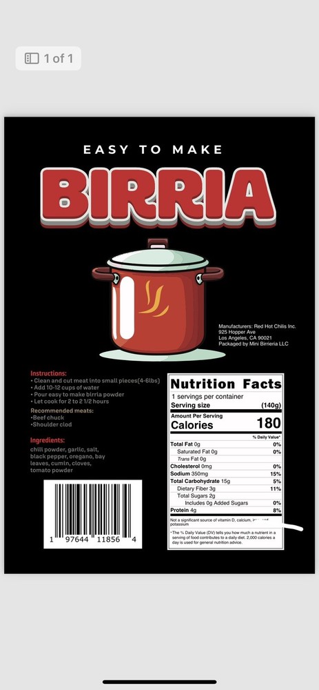 EZ Birria Seasoning