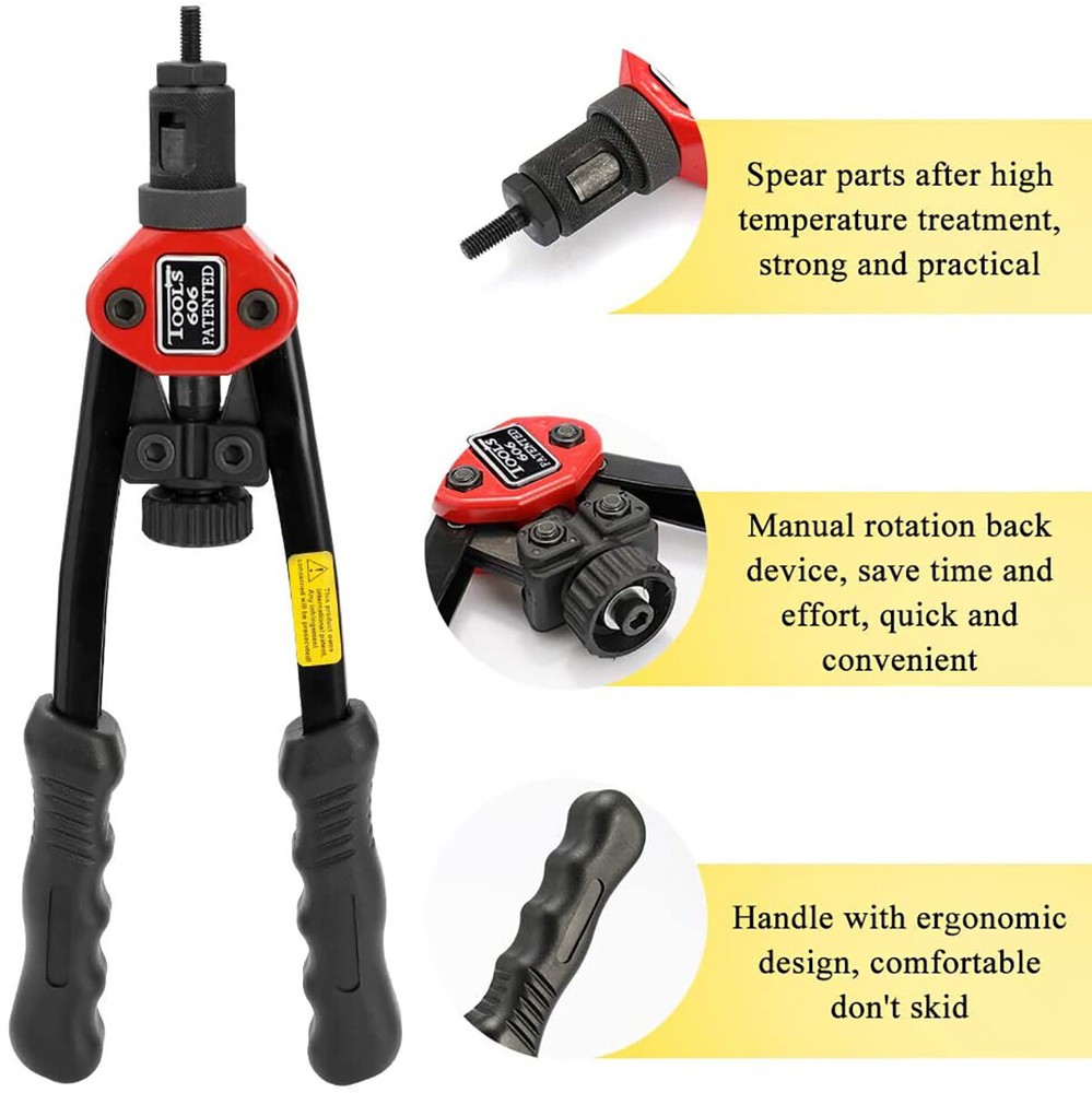 12'' Rivet Gun Kit Rivnut Thread Setting Tool Nut Setter NutSert Metric 900 Nuts
