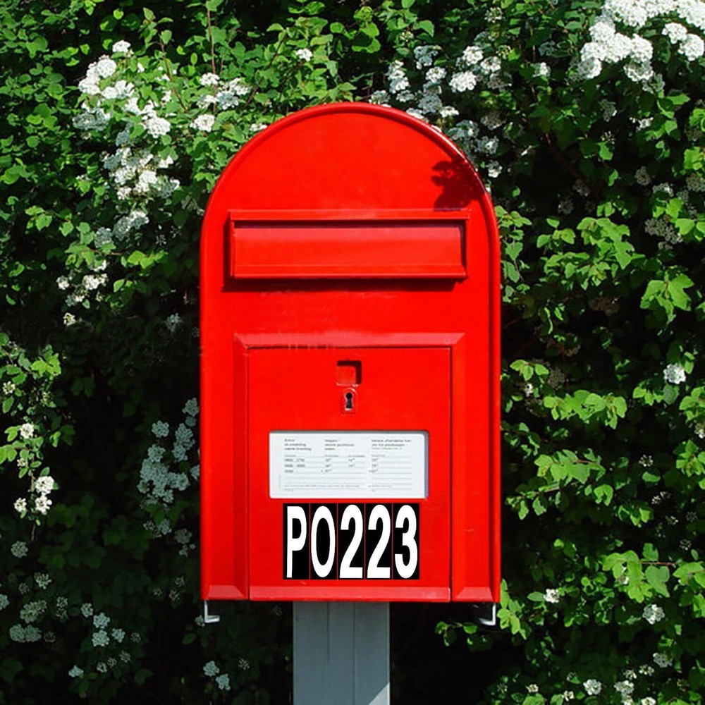 10 Sheet 3 Inch Mailbox Numbers and Letters Cut Classic Style White
