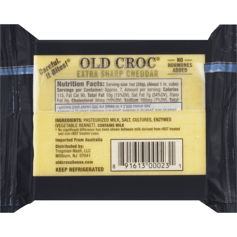 2 Old Croc Grass-fed Extra Sharp White Cheddar, 7oz x 2