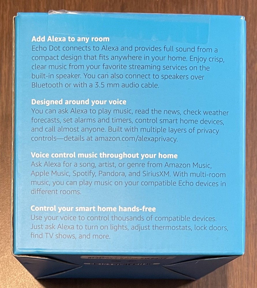 Amazon Echo Dot (3rd Generation) Smart Speaker with Alexa. Gray