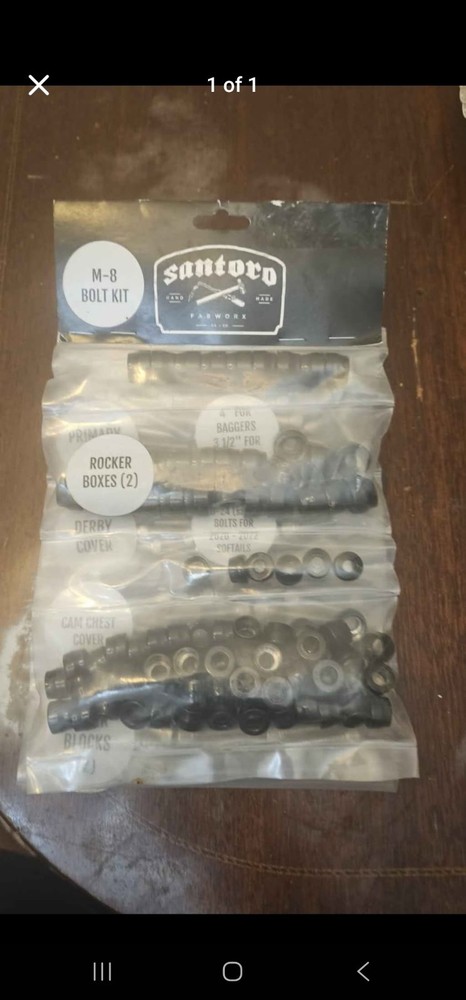 Santoro Harley M8 bolt kit (black)