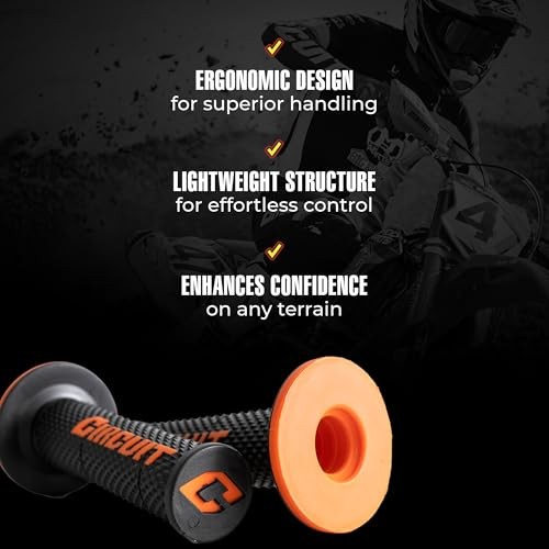 - Circuit V Motorcycle Grip - Internal Lock, Polymer and Full Diamond Texture