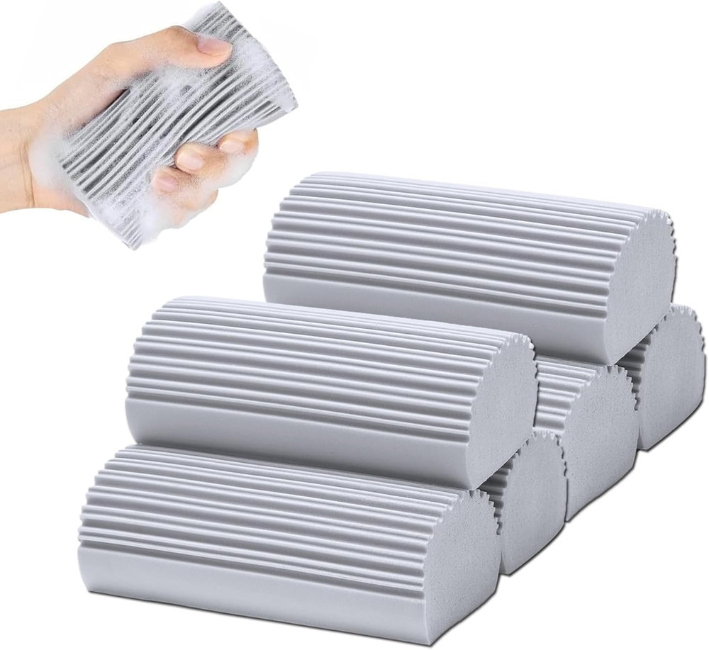 6 Pack Damp Clean Duster Sponge,Dusting Sponge Duster for Housekeeping,Reusable