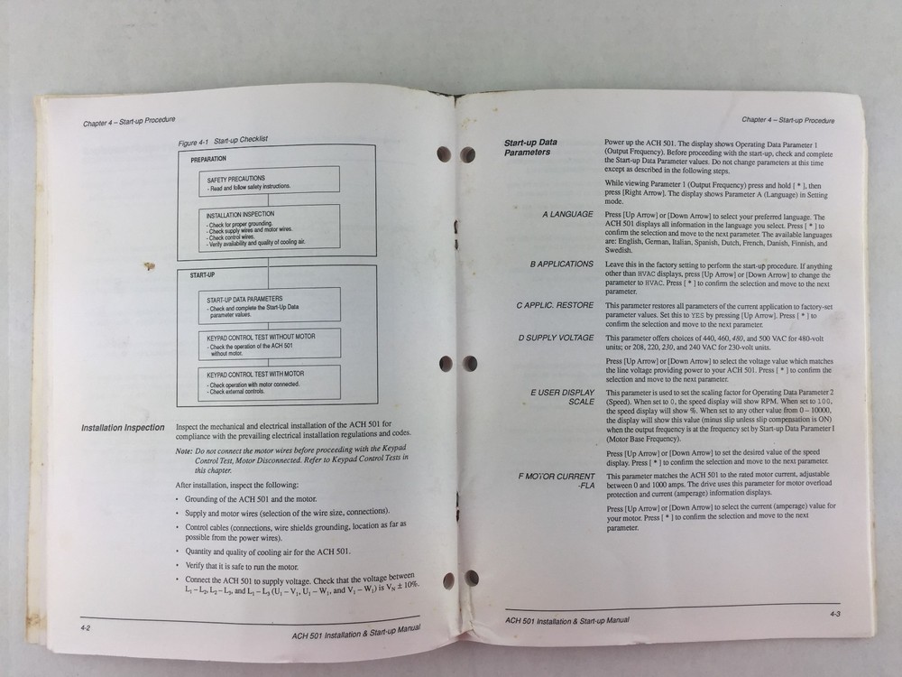 ABB Installation & Start-up Manual ~ ACH 501 Adjustable Frequency AC Drives