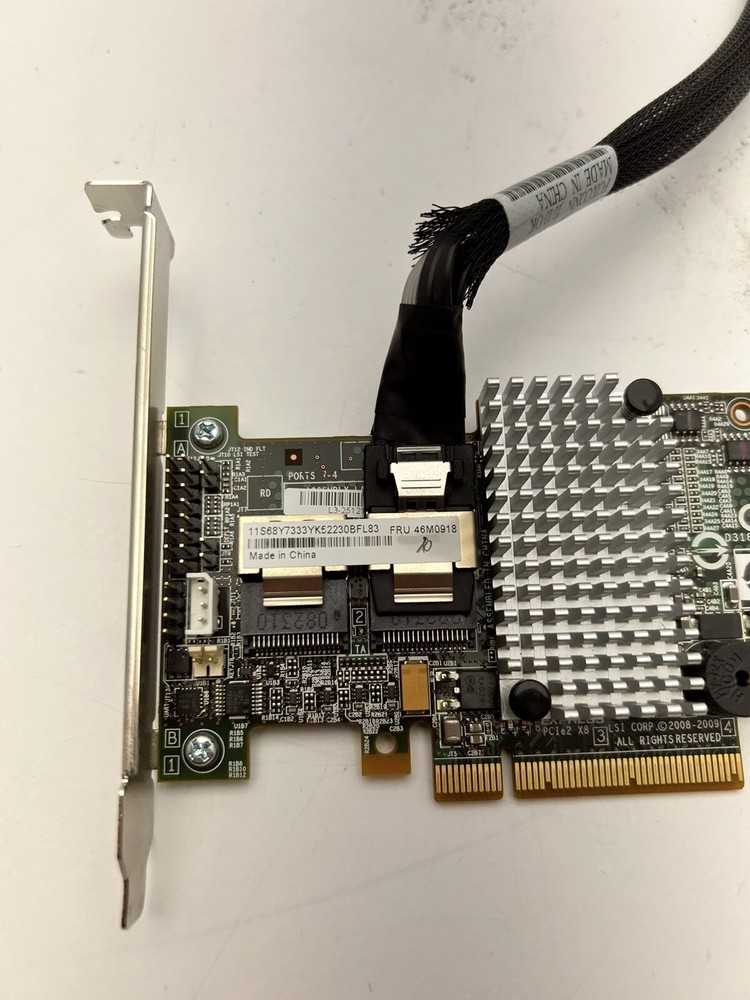 LSI IBM 46M0918 SAS PCIe x8 RAID Controller Card and Cable