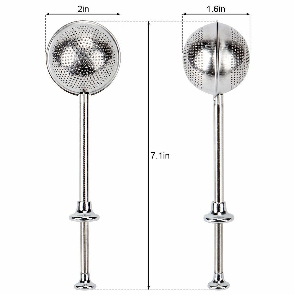 4PC Ball Mesh Tea Infuser Loose Leaf Strainer Spice Filter Herb Steeper Diffuser