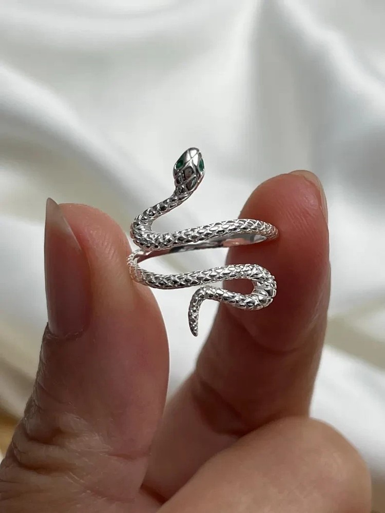 Snake Ring Adjustable Snake Ring Open Snake Ring Sterling Silver Snake Ring