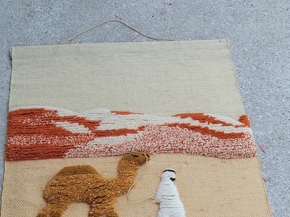 VINTAGE HANDMADE MIDDLE EASTERN WALL HANGING 29" X 40"