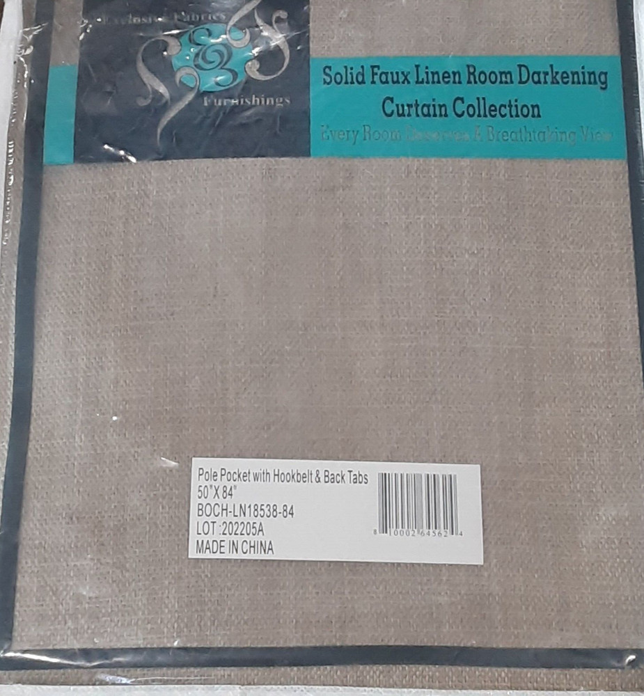 Solid Faux Linen Room Darkening Collection