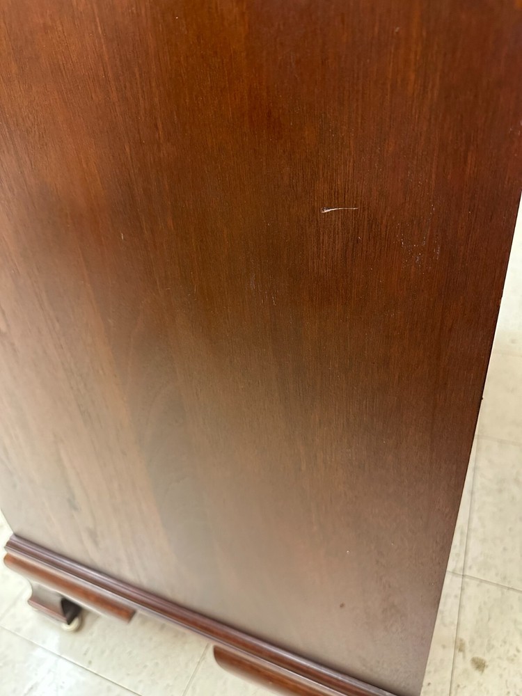 CRAFTIQUE Solid Mahogany Chippendale Secretary Desk w/ Bookcase