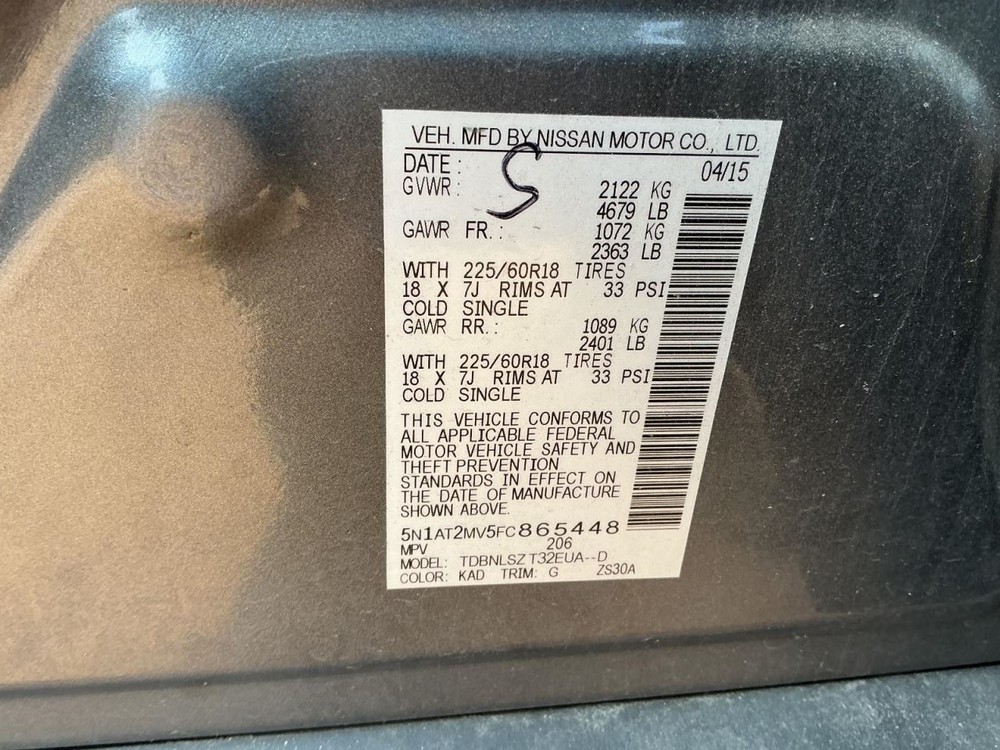Engine ECM Electronic Control Module 2.5L VIN 5 Fits 14-17 ROGUE 4958076