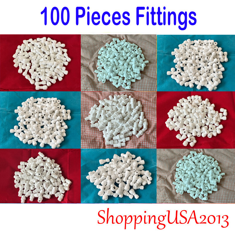 100 Pc Water Filter Connector Fitting Quick Connect Thread Push In 1/4" 3/8" BSP