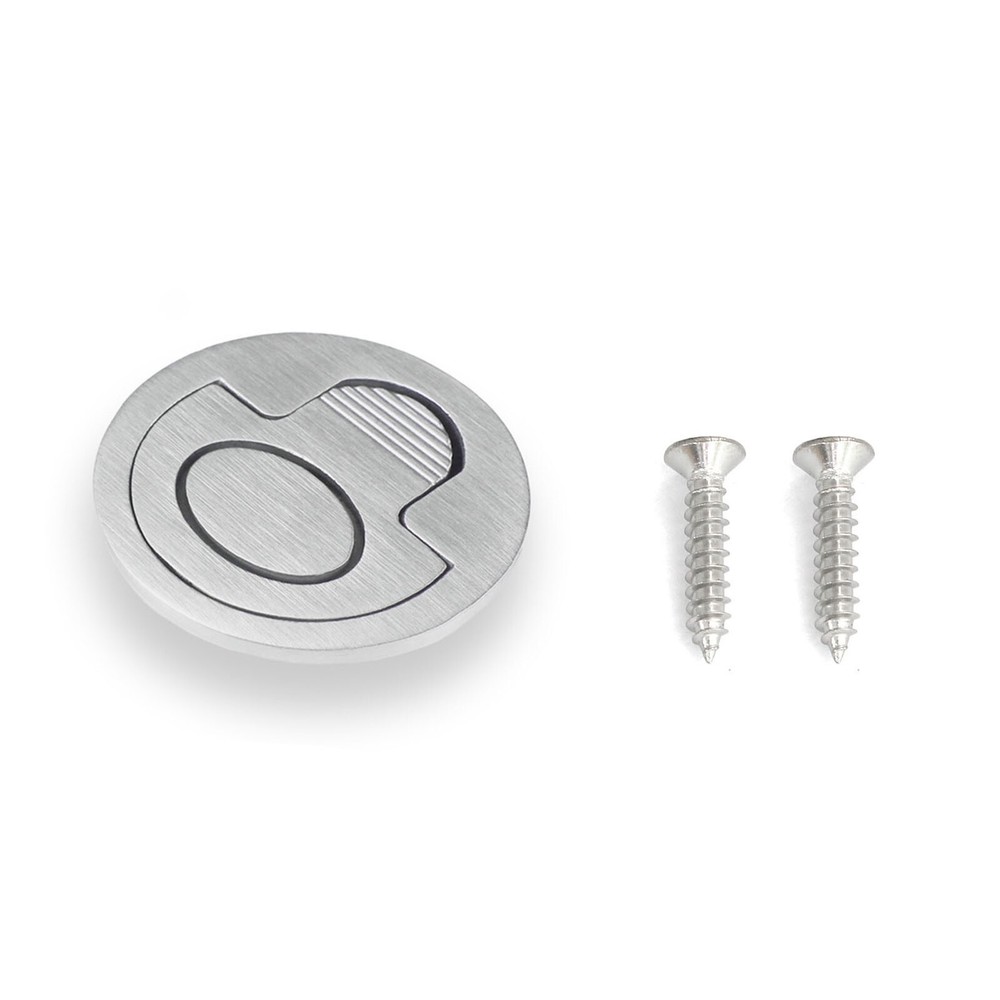 2Pcs Flush Ring Pull Handle 304 Stainless Steel Round Recessed Door Pull