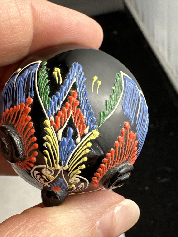 Handpainted Nantana Sompamitre Lacquerware Mango Wood Owl Box