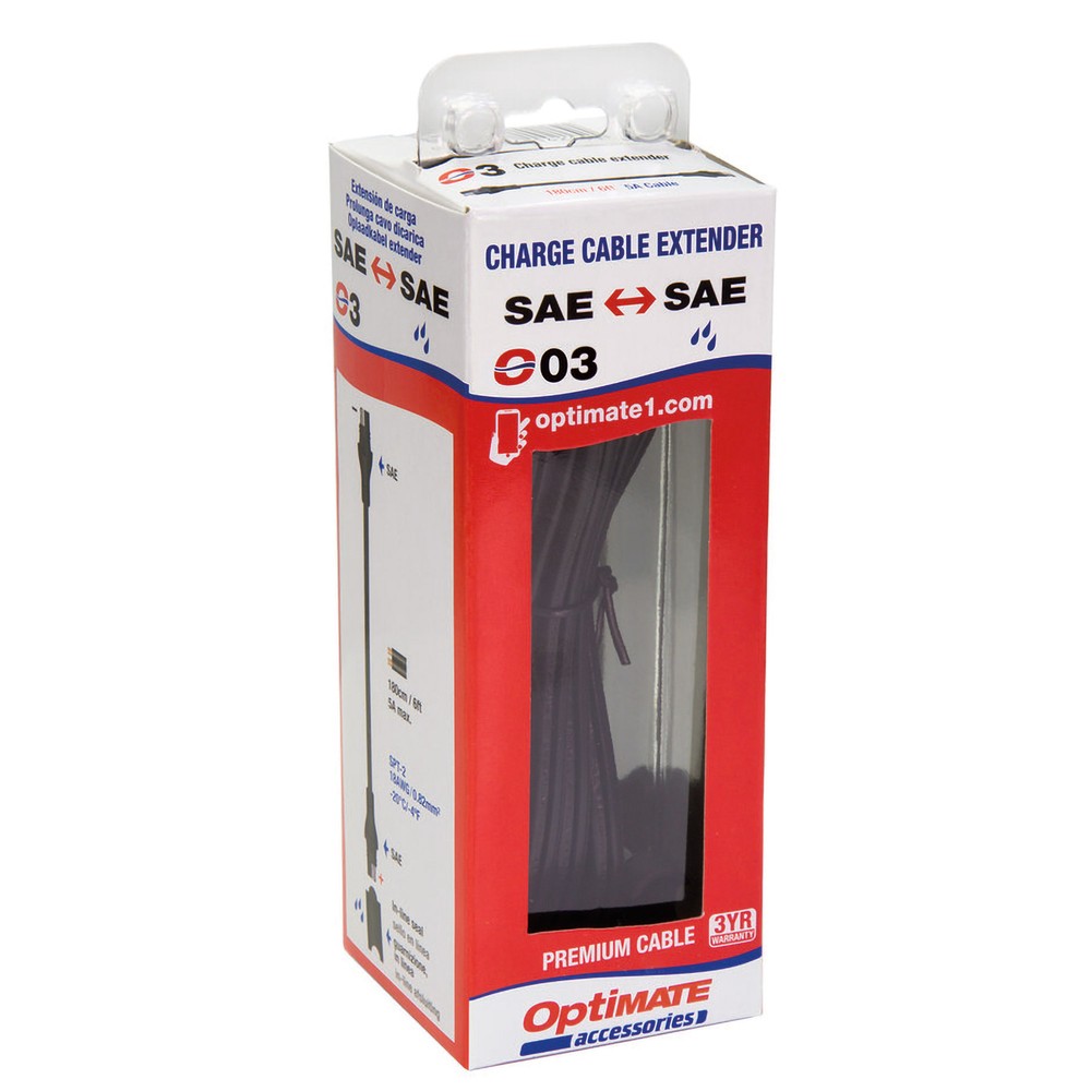 OptiMate Heavy Duty Extension Lead for O3 OptiMate SAE 1.8m