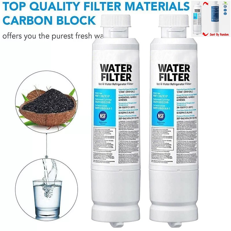 2PACK for Samsung DA29-00020B HAF-CIN/EXP Refrigerator Water & Ice Filter White