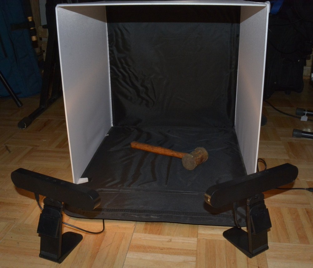 Sunpak ebox portable Folding studio 20"x20" lightbox w/variable digital lighting