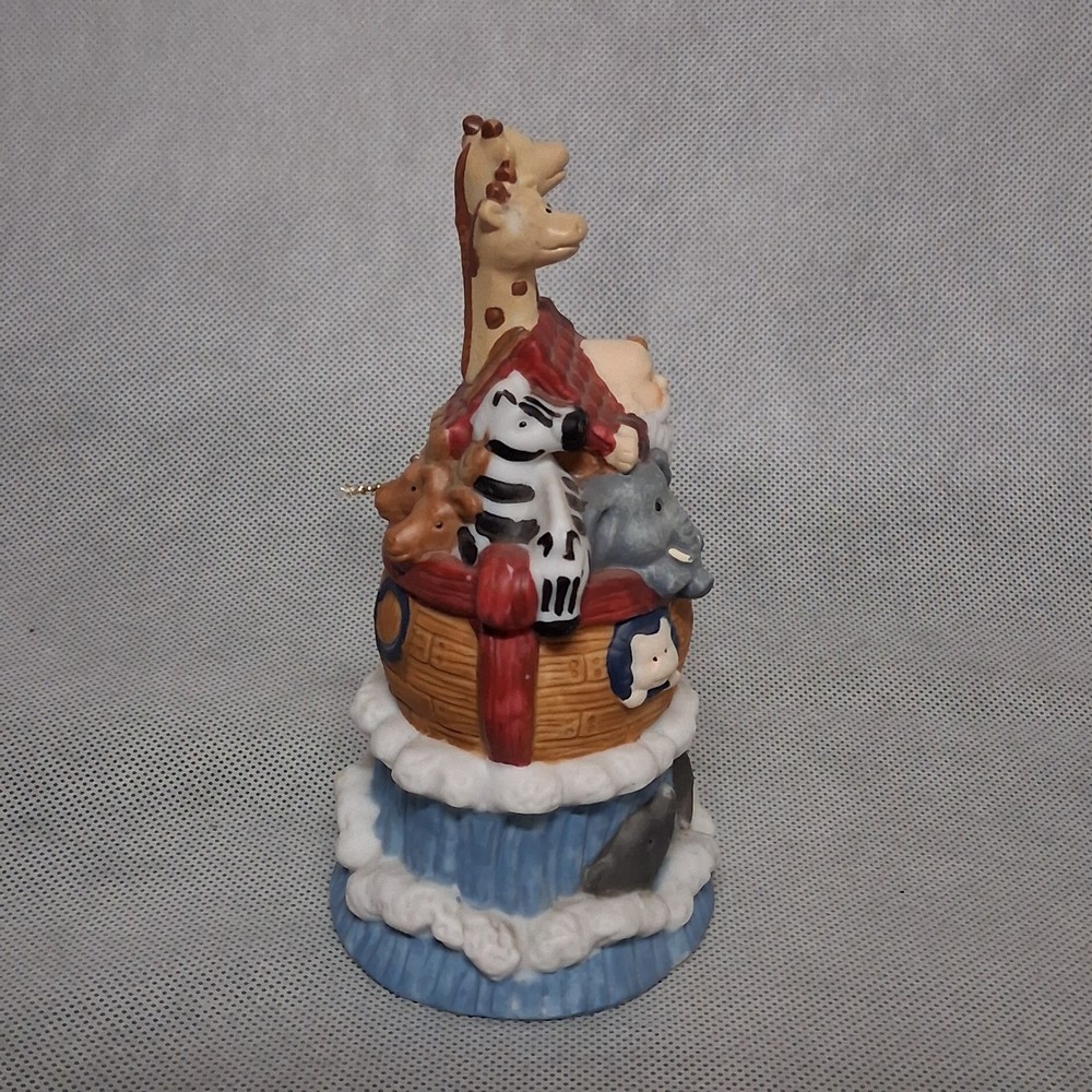 Noah's Ark Ceramic Dinnter Bell 5 3/4" Tall