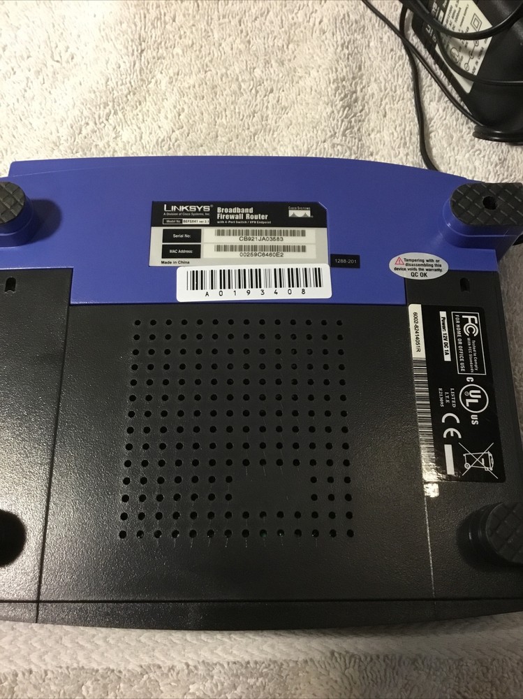 LINKSYS-(BEFSX41)-EtherFast Cable/DSL Firewall Router-4-Port Switch/VPN W/ Cable