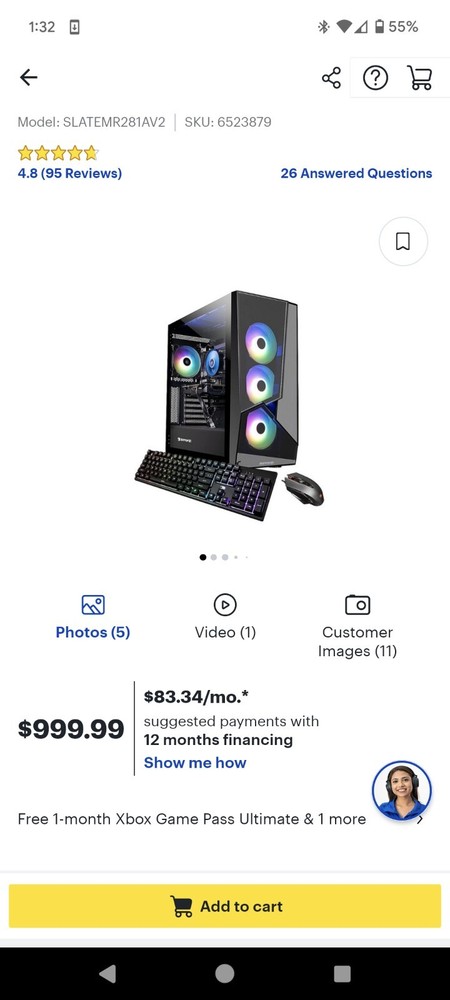 IBuyPower Gaming PC With Upgrades