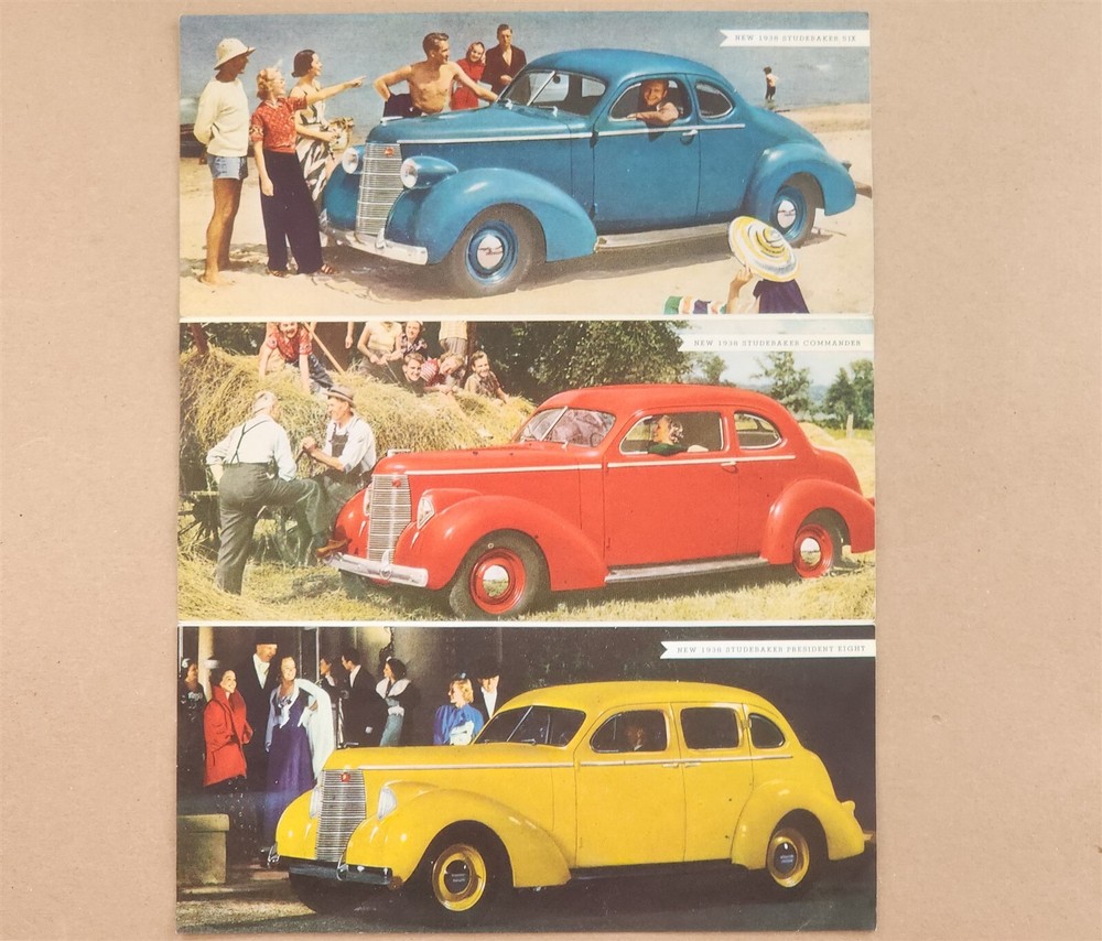 1938 STUDEBAKER BROCHURE COMMANDER PRESIDENT EIGHT STUDEBAKER SIX 9" X 11.75"