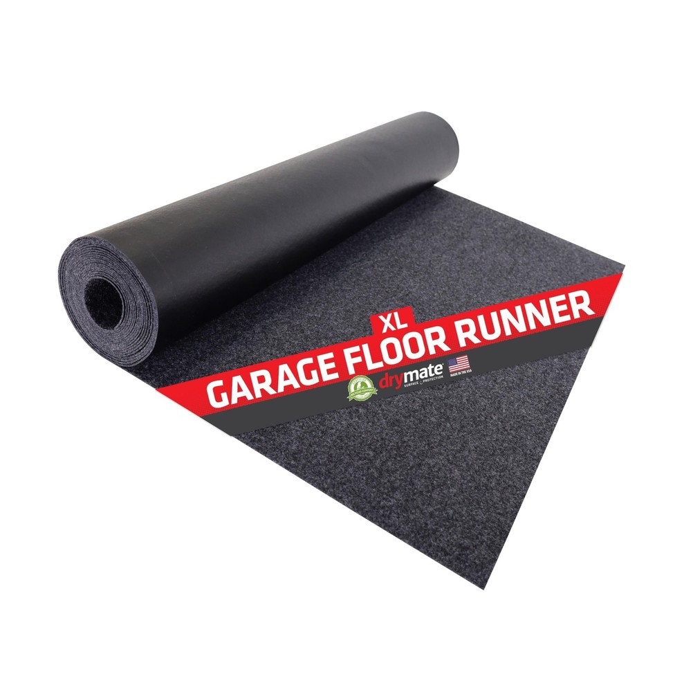 Drymate Garage Floor Runner Mat, (18' x 2'6"), Protects Surfaces, Absorbent, ...