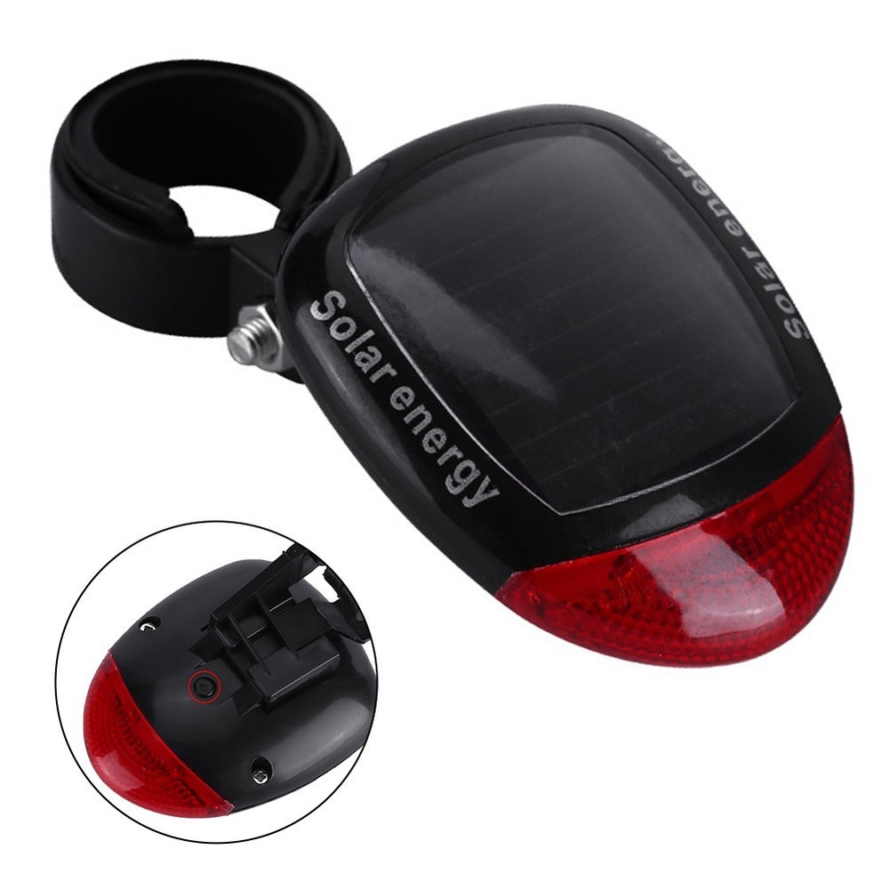Sustainable Lighting Solution Solar Powered MTB Taillight Easy Mounting
