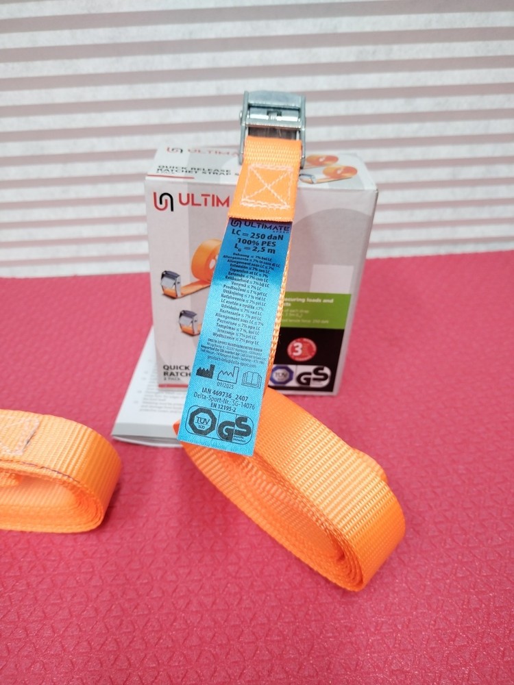 ULTIMATE SPEED TIDE & QUICK RELEASE RATCHET STRAP SET 2 PACK 2.5M 250daN 🚗🔩