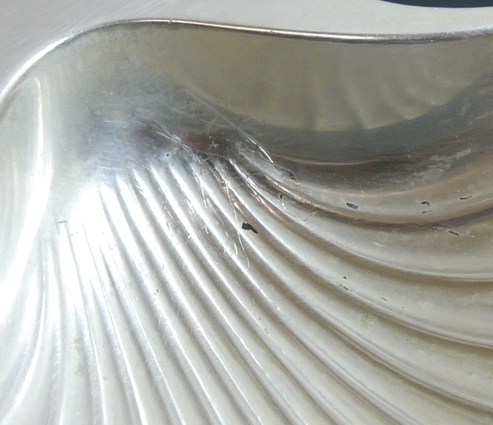 Authentic Tiffany & Co. Tray shell, accessory case Sterling Silver #7924