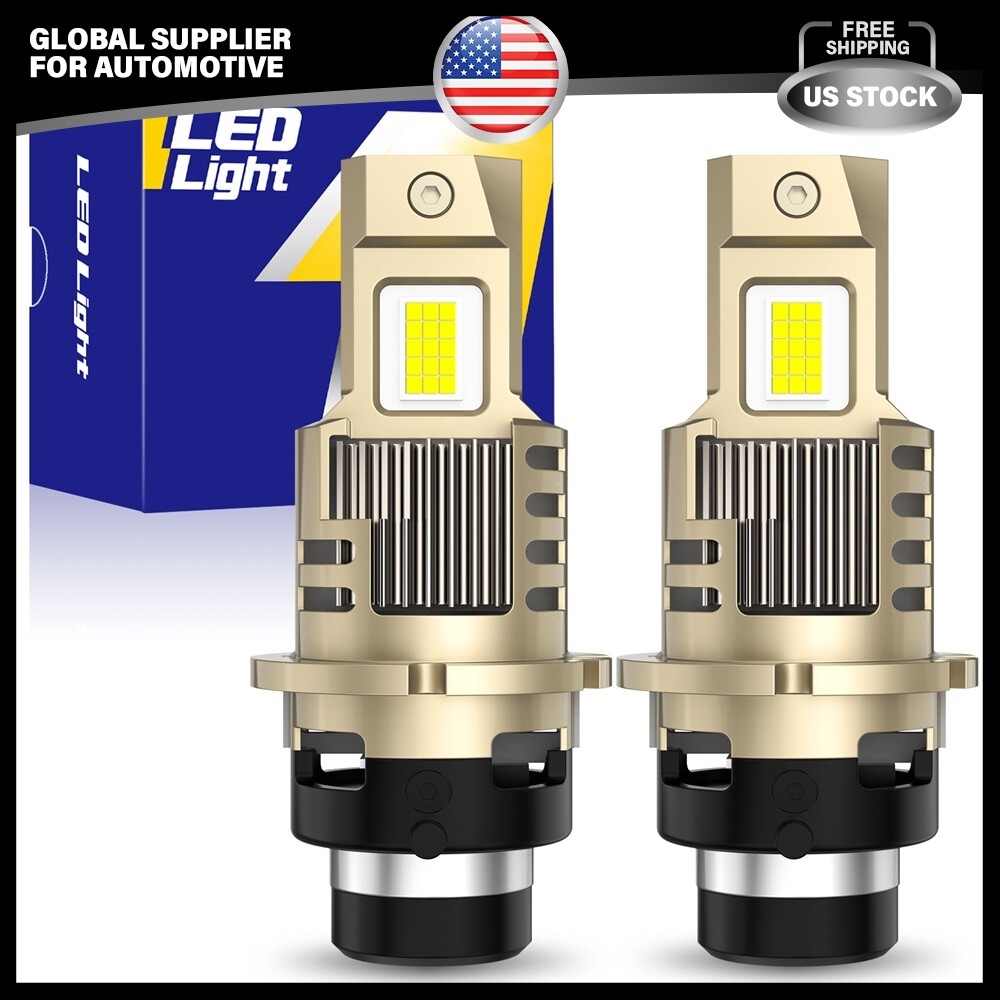 2X D2S D2R LED Headlight Bulb Replace HID Xenon Super White 6500K Conversion Kit