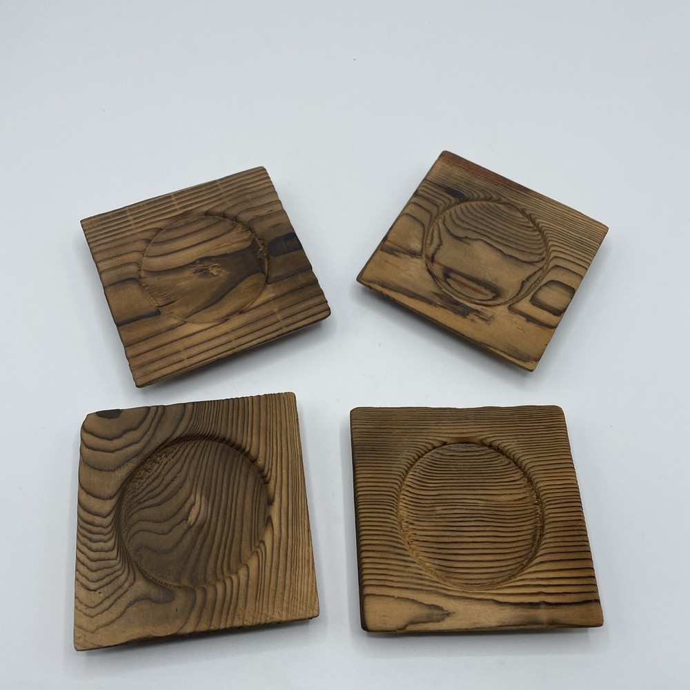 Set Of 4 Wood Coasters